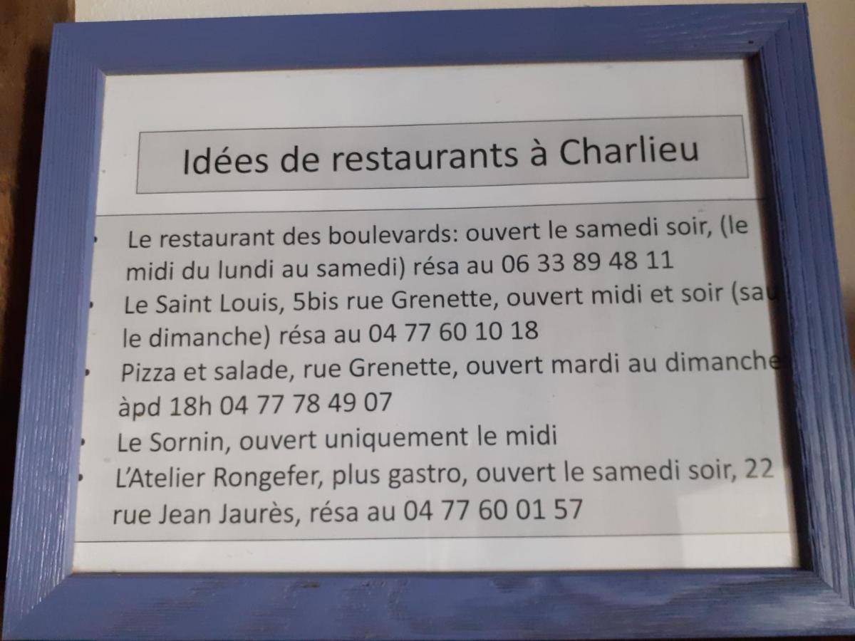 Hotel Les Volets Bleus Charlieu Exterior foto